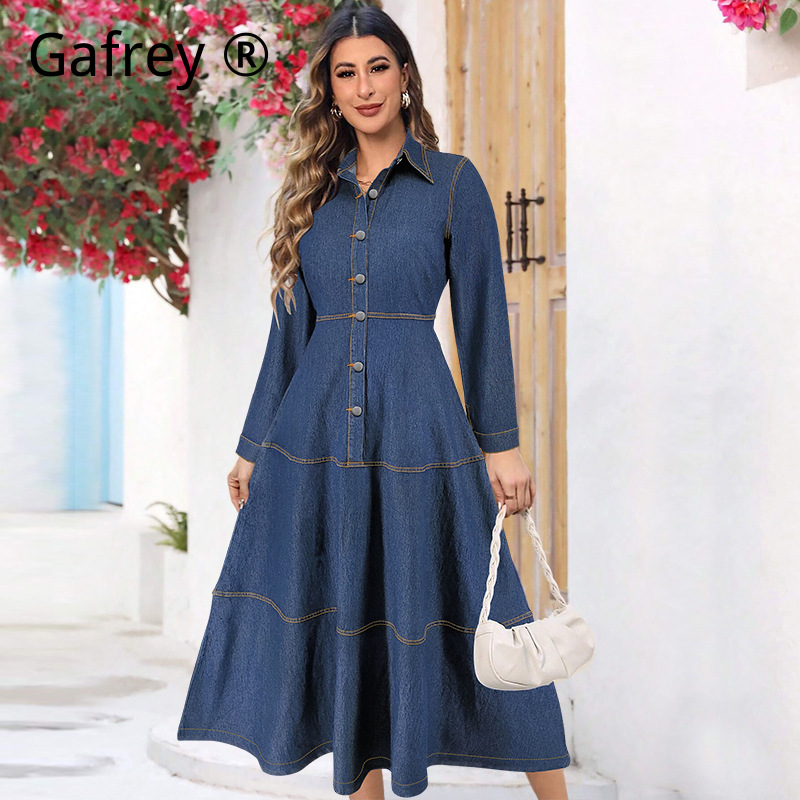 Belted Shirt Dress - Nuovo Vestito Lungo in Jeans alla