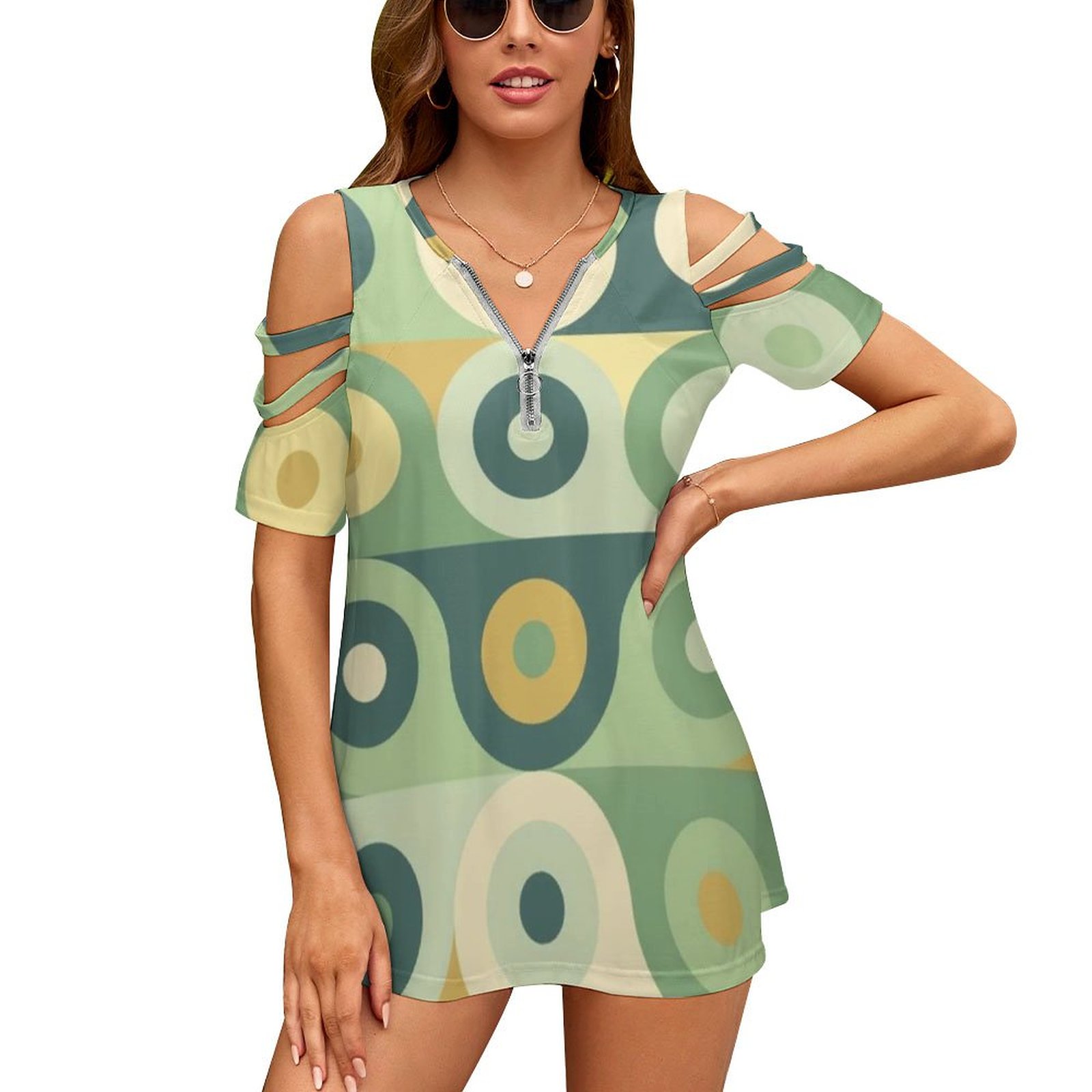 Women'S Fashion Of The 70S - Groovy anni '70 Modello Donna Cerniera