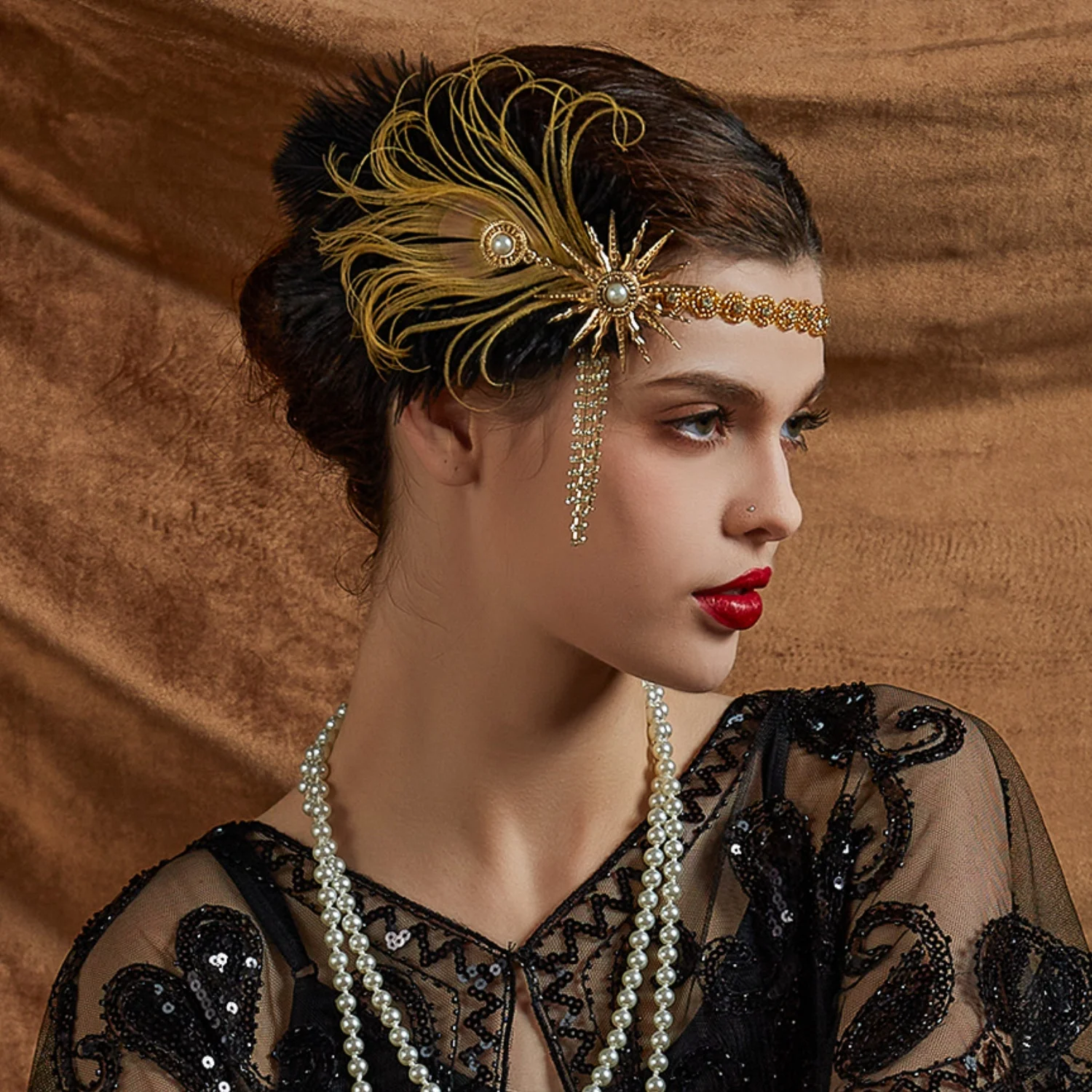 Women'S Fashion In The 1920S - Fascia per capelli con strass anni