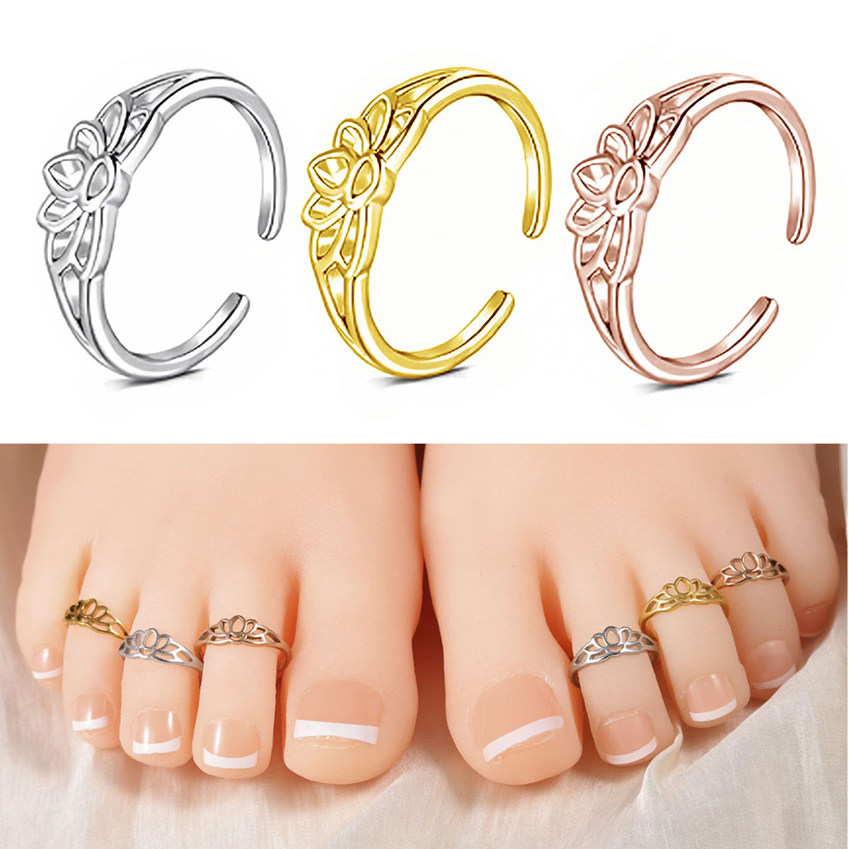 Women'S Fashion Rings Gold - Anello da Piede a Forma di