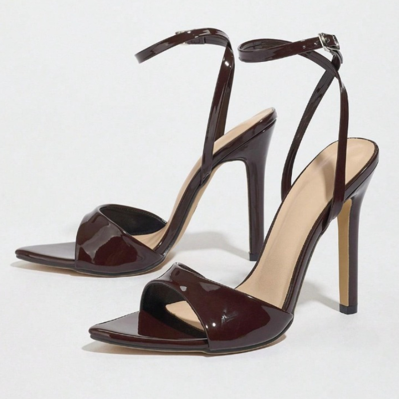 Women'S Fashion Brand Shoes - Sandali con tacco in pelle verniciata