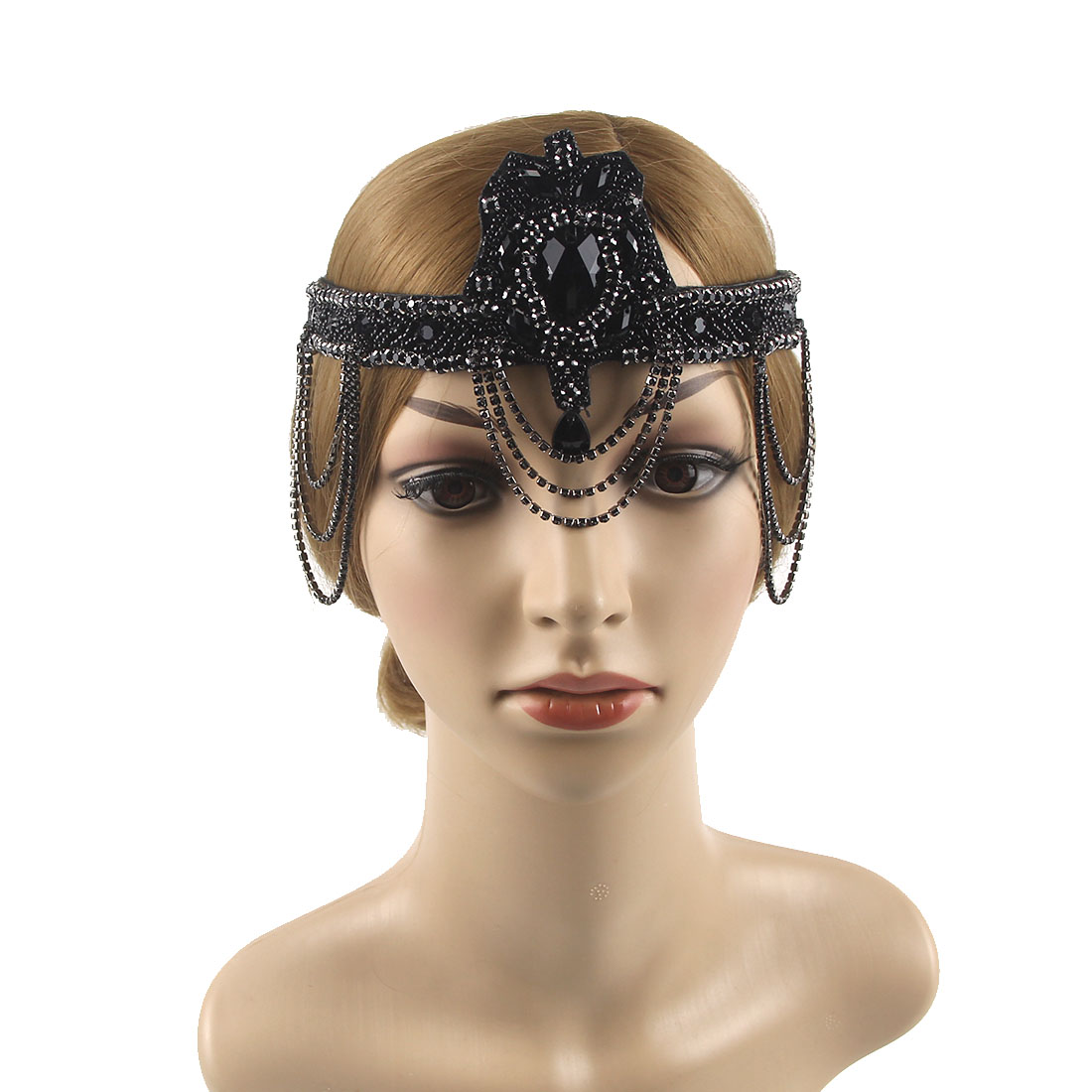 Women'S Fashion In The 1920S - 1920s copricapo piuma Flapper fascia grande