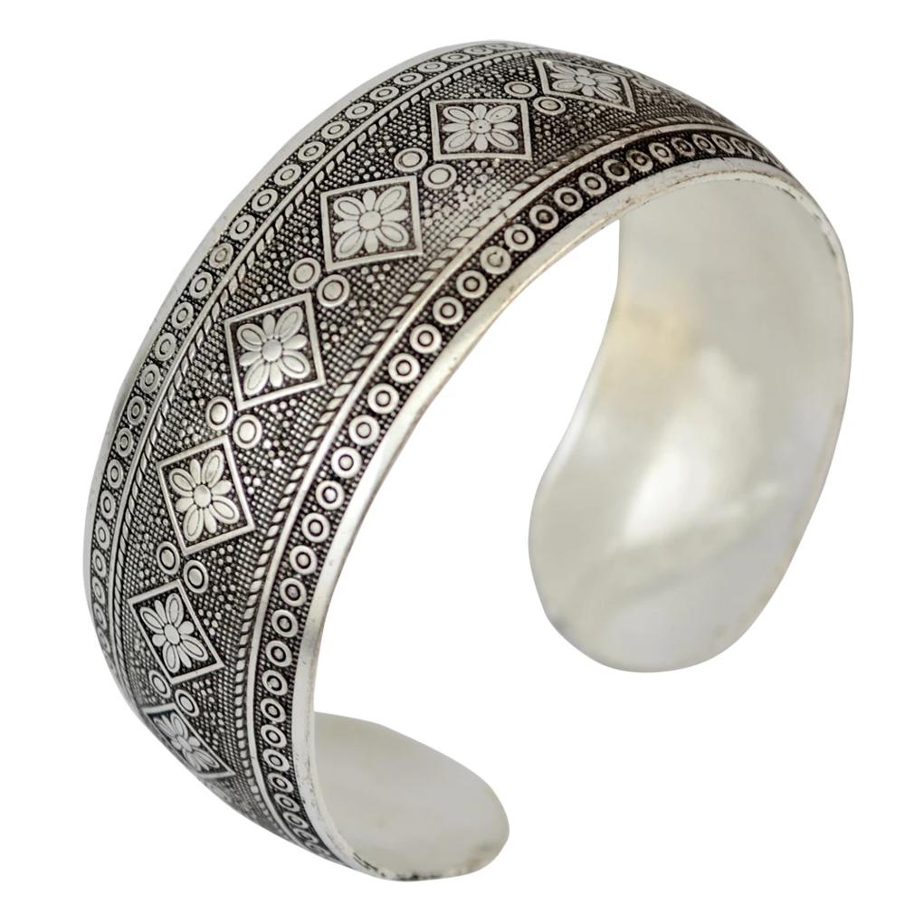 Women Fashion Pakistan - Bracciale Vintage in argento tibetano per