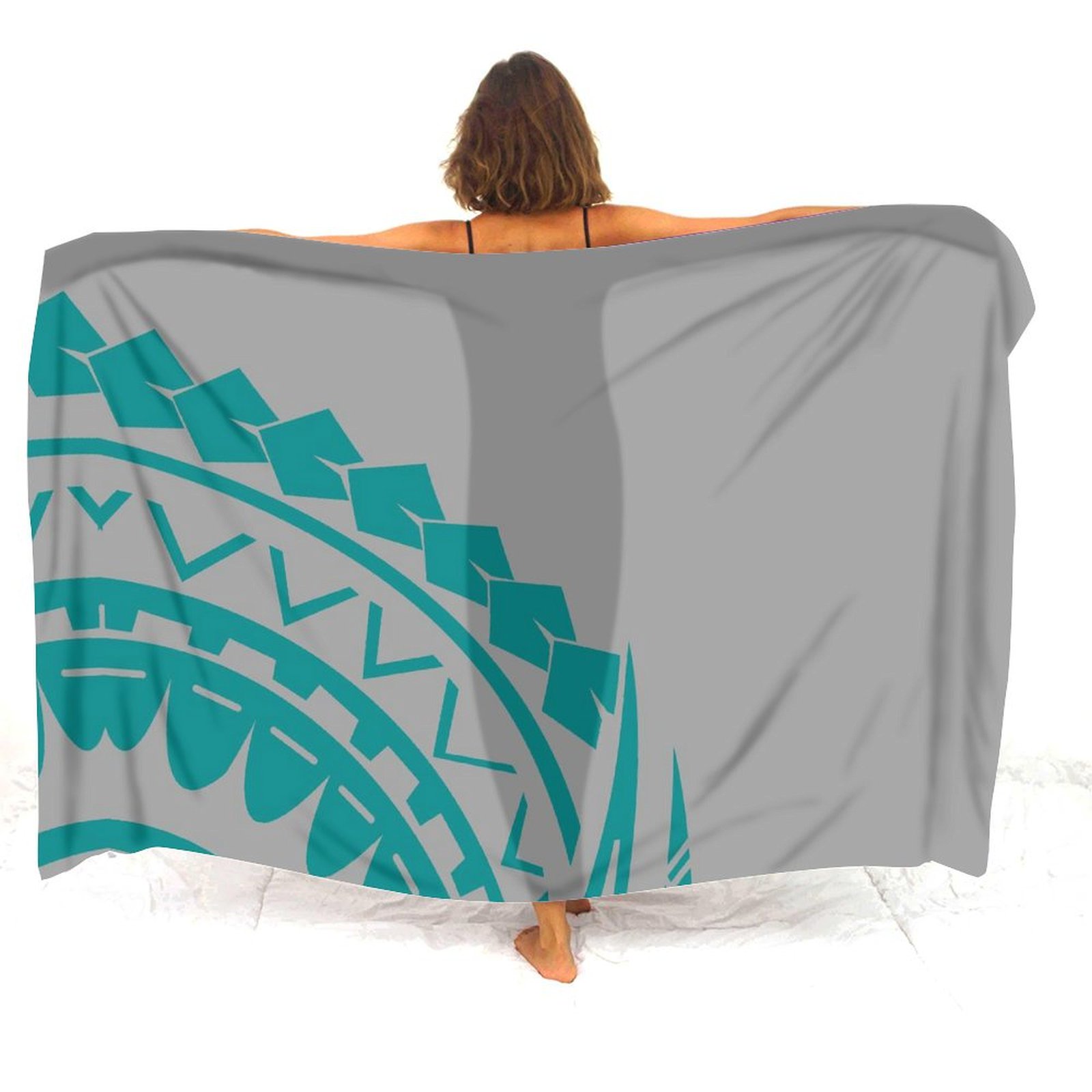 Printed Wrap Skirt - Sarong da spiaggia floreale polinesiano personalizzabile