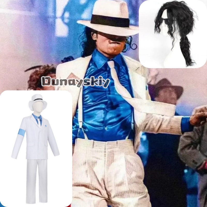 Belted Shirt Dress - Costume cosplay di Michael Jackson, completo