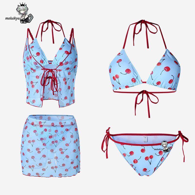 Printed Wrap Skirt - Set bikini giapponese da ragazza Pure