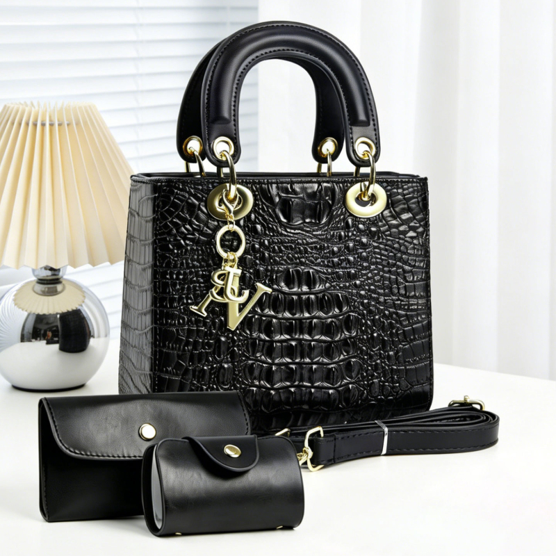 Women Fashion Handbags - Set di 3 borse da donna,