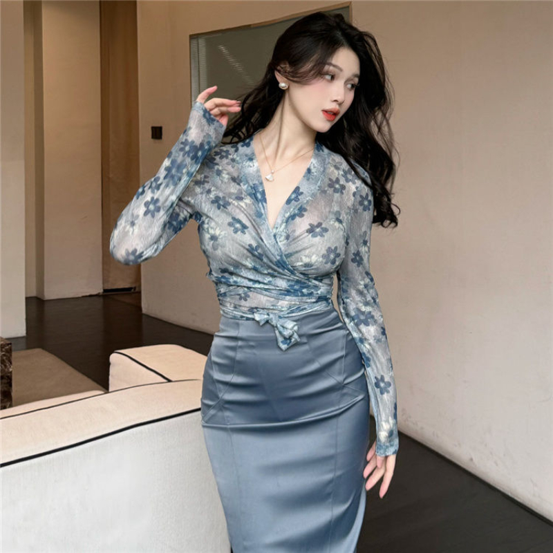 Printed Wrap Skirt - Abbigliamento donna vestito Big Size Fat