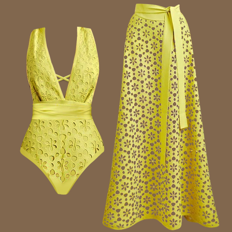 Printed Wrap Skirt - Costume da bagno intero da donna