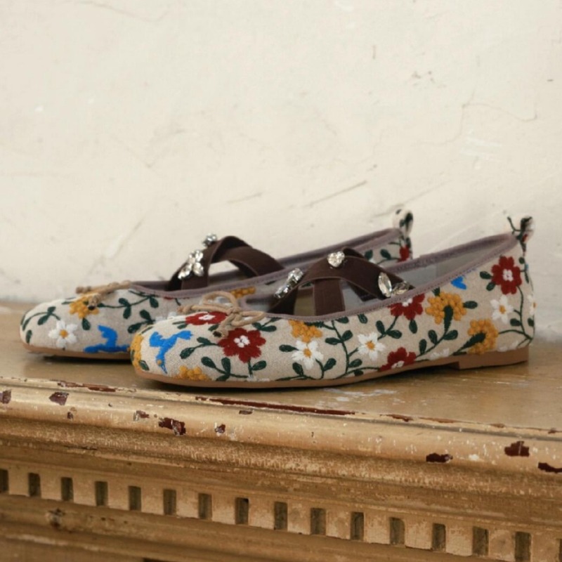 Ballerine con fiori ricamati d - Women'S Fashion Brand Shoes recensione e prezzo