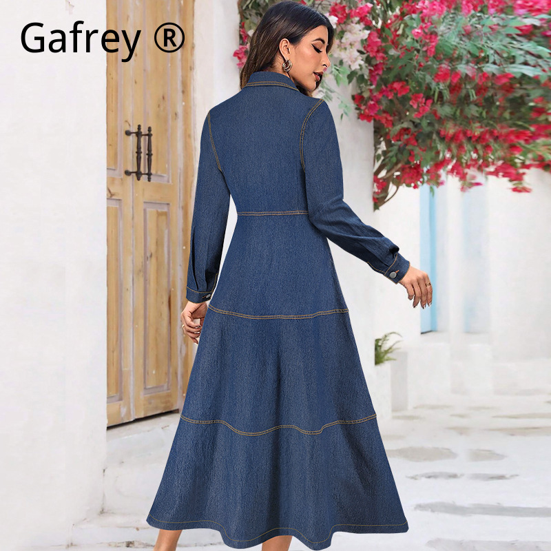 Nuovo Vestito Lungo in Jeans a - Belted Shirt Dress recensione e prezzo