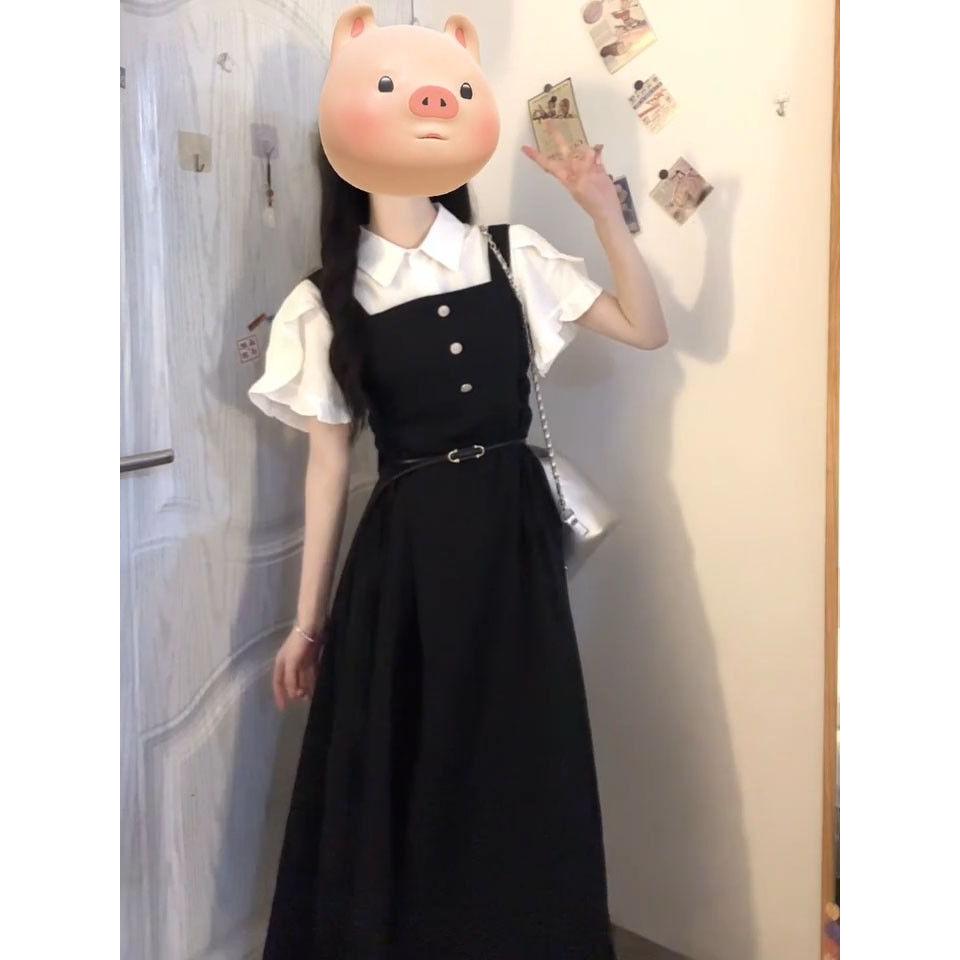 Abito nero senza spalline in s - Belted Shirt Dress recensione e prezzo