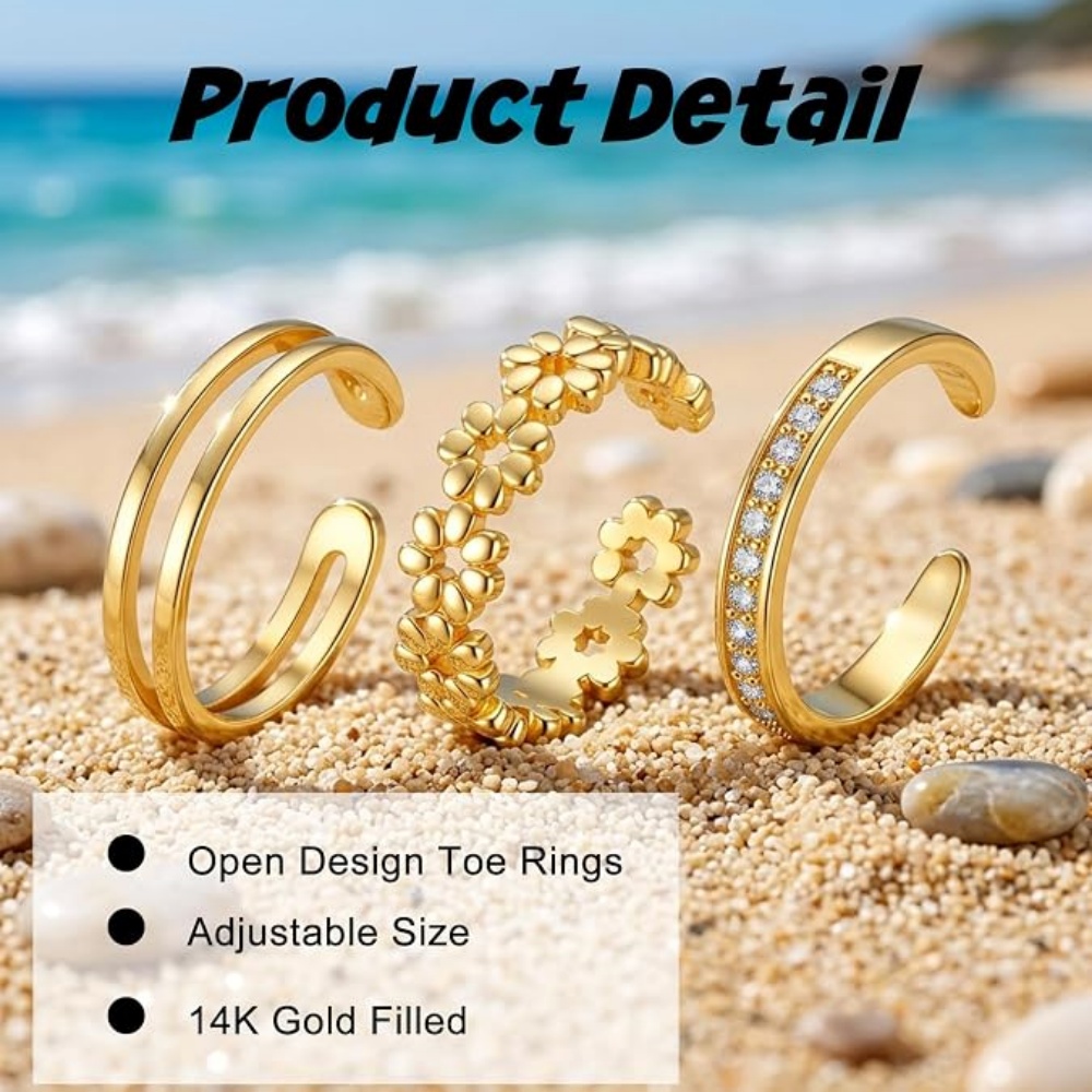 Set di 3 Anelli Aperti Regolab - Women'S Fashion Rings Gold recensione e prezzo