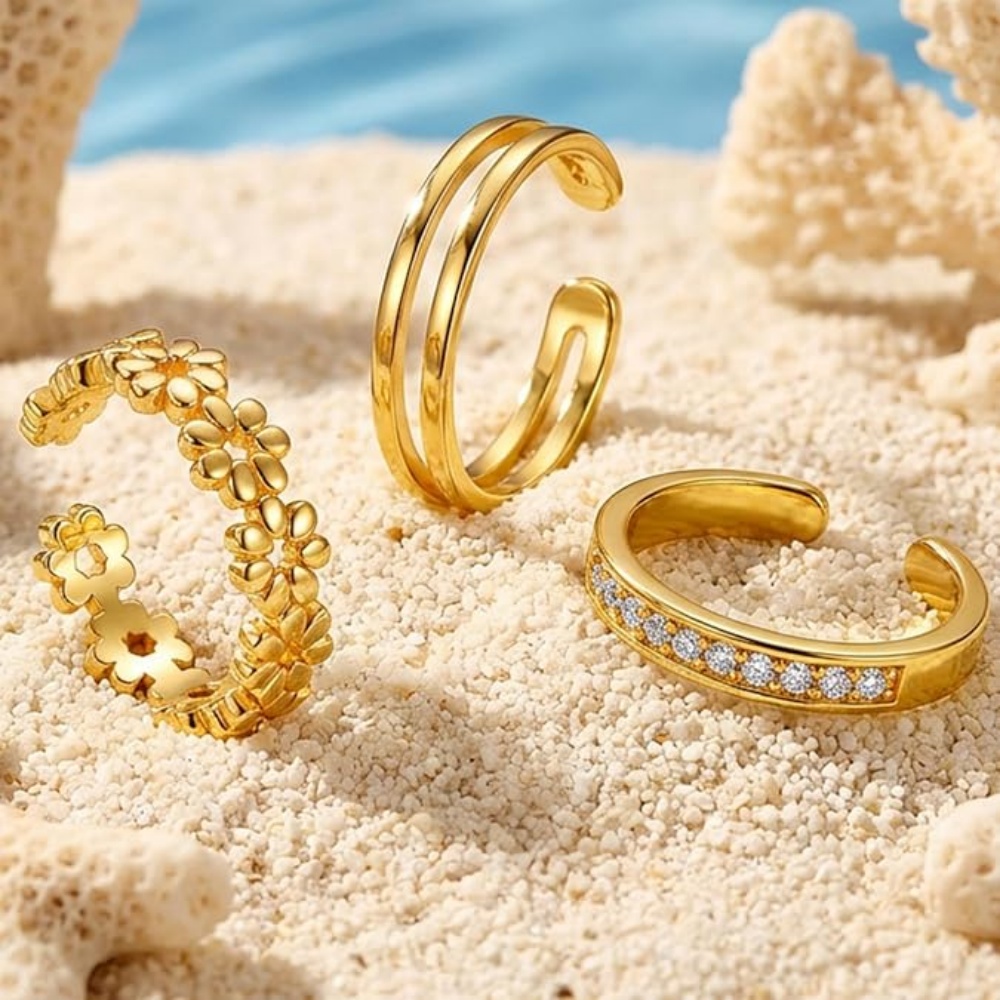 Set di 3 Anelli Aperti Regolab - Women'S Fashion Rings Gold recensione e prezzo