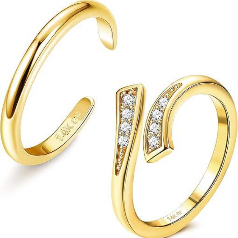 Set di due pezzi di anelli per - Women'S Fashion Rings Gold recensione e prezzo