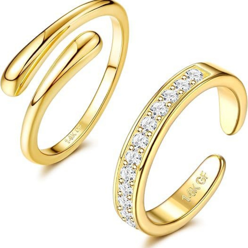Set di due pezzi di anelli per - Women'S Fashion Rings Gold recensione e prezzo