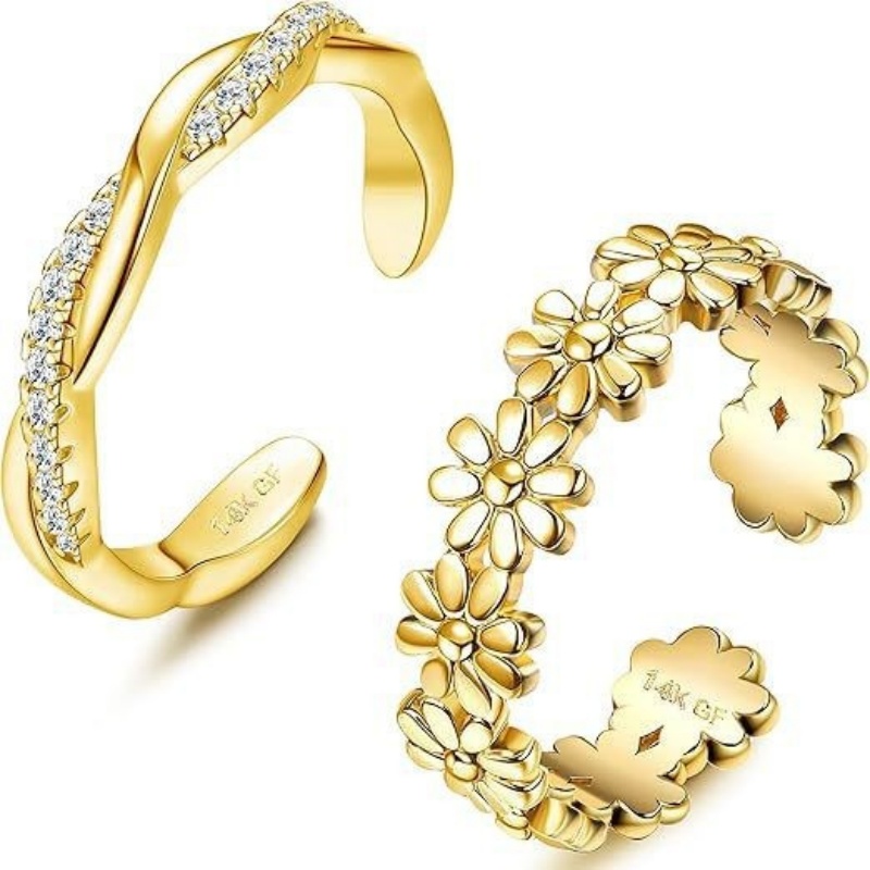 Set di due pezzi di anelli per - Women'S Fashion Rings Gold recensione e prezzo