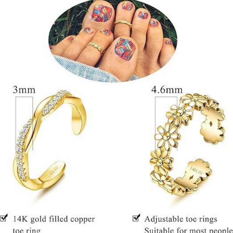 Set di due pezzi di anelli per - Women'S Fashion Rings Gold recensione e prezzo