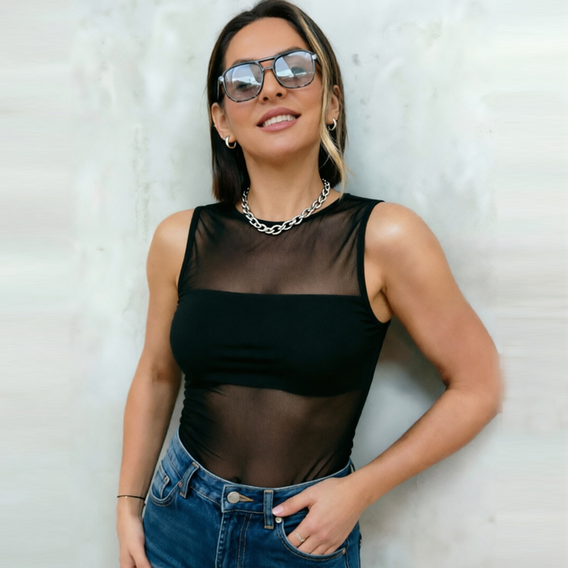 Body in Tulle Nero da Donna HX - Corset Top Boned recensione e prezzo